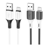 Кабель USB Borofone BX79 Silicone Micro 2.4A Чорний