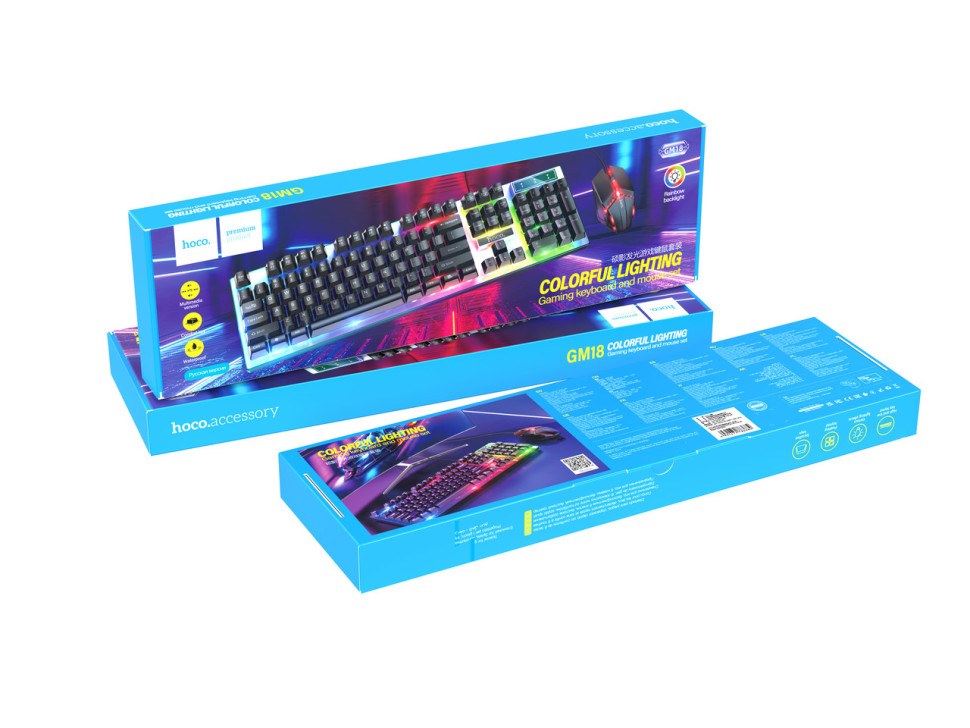 Клавіатура і Миша Ігрова Hoco GM18 Колір Чорний