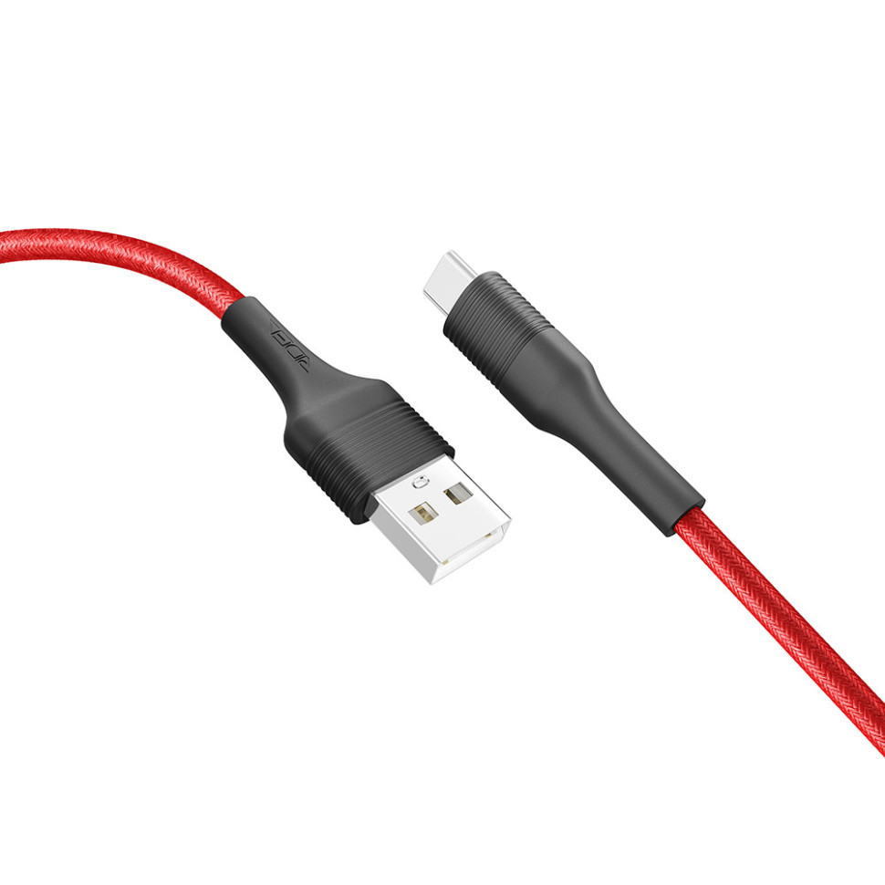 Кабель USB Ridea RC-M122 Fila Type-C 3A Червоно-Чорний