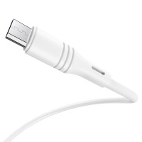 Кабель BOROFONE BX43 USB to Micro 2.4A, 1m, PVC, PVC connectors, White (6931474735591)
