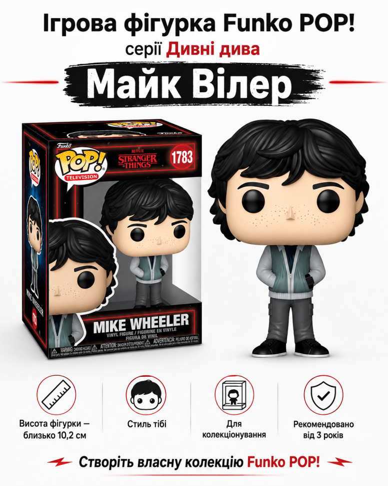 Ігрова фігурка Funko POP! серії Дивні дива (Майк Вілер)