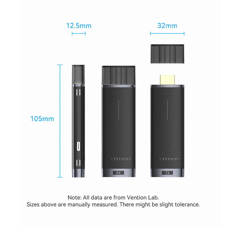 Безпровідний подовжувач Vention Wireless HDMI Transmitter and Receiver Black (ADCB0)