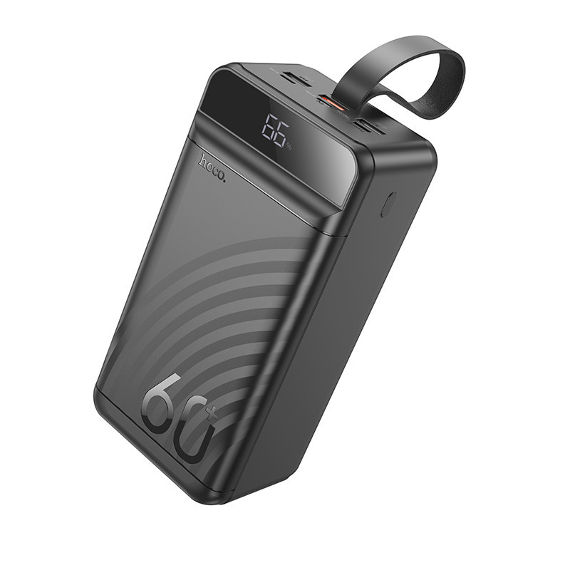 Універсальна Мобільна Батарея Power Bank Hoco J123C Element 22.5W+PD20W with digital display 60000 mAh М'ята упаковка Колір Чорний