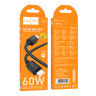 Кабель USB Hoco X113 Type-C to Type-C 60W Чорний