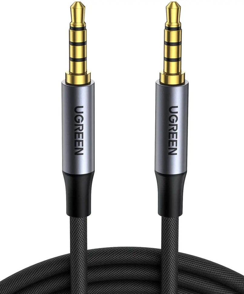 Аудіокабель UGREEN 3.5mm 4-Pole M/M Audio Cable Alu Case 1m (UGR-10648)