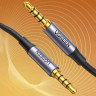 Аудіокабель UGREEN 3.5mm 4-Pole M/M Audio Cable Alu Case 1m (UGR-10648)