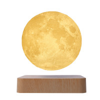 Магнітна левітаційна лампа HCNT Levitating Lamp Moon Light Wood Grain (SIM10-GW5)