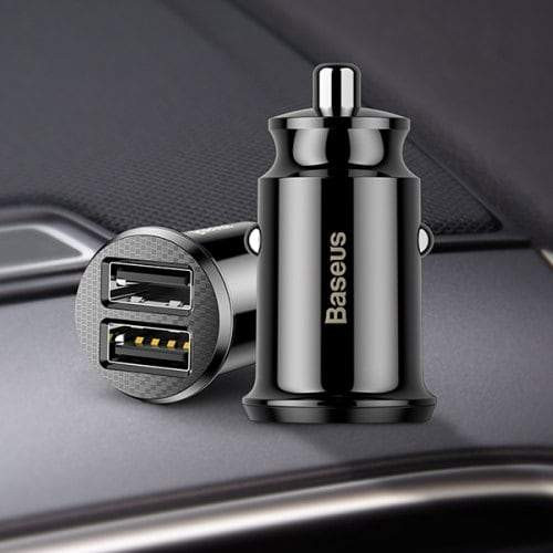 Автомобільний зарядний пристрій Baseus Grain Car Charger 3.1A Black (CCALL-ML01)