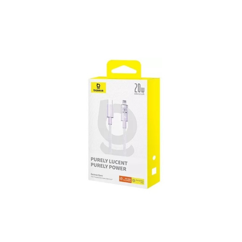 Кабель Baseus Gem Fast-Charging Data Cable USB-C to iP 20W 2m Nebula Purple (P10373001511-01) Кабель Baseus Gem Fast-Charging Data Cable USB-C to iP 20W 2m Nebula Purple (P10373001511-01)