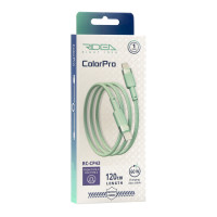 Кабель USB Ridea RC-CP43 ColorPro Type-C to Type-C 60W 1.2m Зелений
