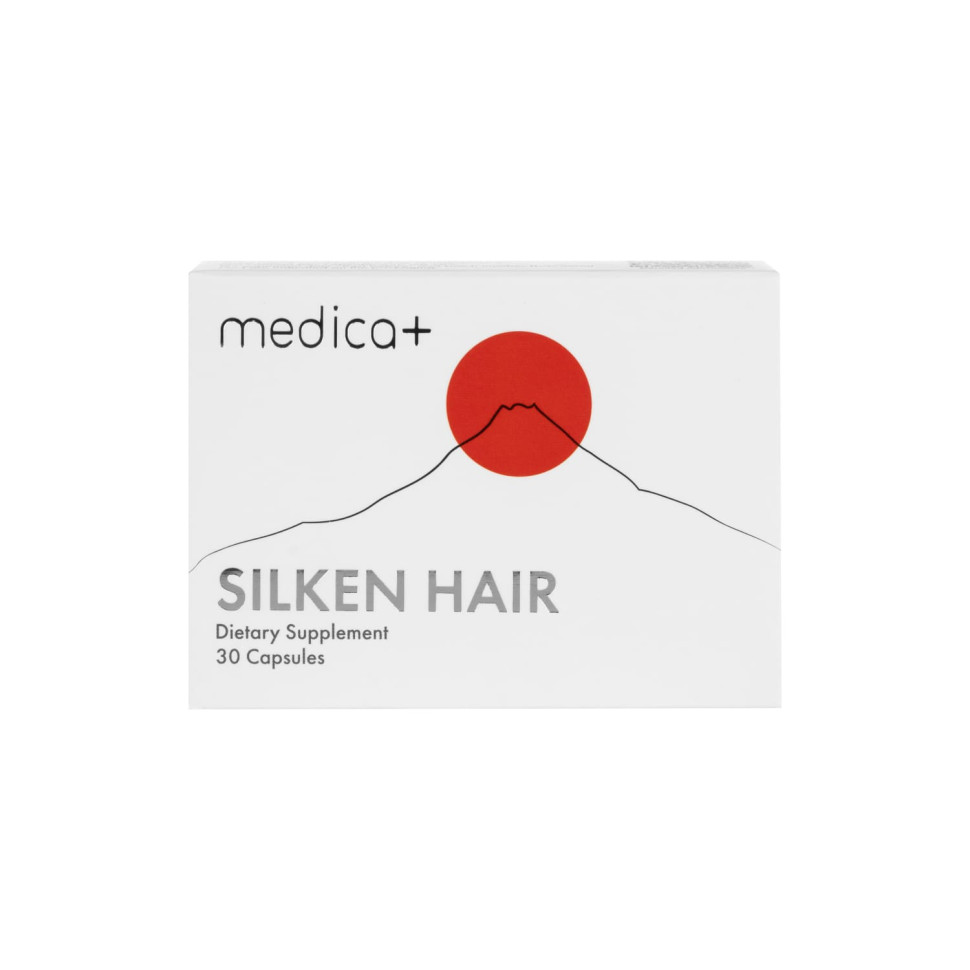 Дієтична добавка MEDICA+ Silken Hair проти випадіння волосся (30 капс.) Дієтична добавка MEDICA+ Silken Hair проти випадіння волосся (30 капс.)