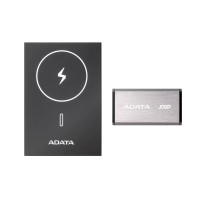 Портативний SSD з зовнішім акумулятором ADATA SR800MPB 2TB USB 3.2 Gen2 x2 Read/Write 2000MB/s magnetic wireless charging QC/PD 20W 5000mAh (SR800MPB-2000G-CCGY)