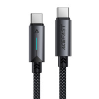 Кабель ACEFAST C19-03, Type-C to Type-C, 60W, 1.2m, Nylon Braid, Aluminum Alloy connectors, Black (6974316284475)