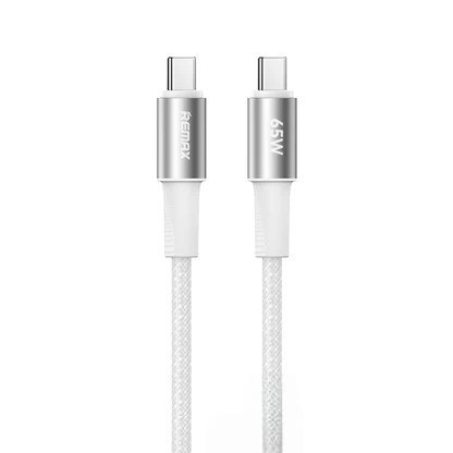 Кабель REMAX WindSpeed Series Fast charging aluminum alloy braided data cable 1.2M CB25/CB23  (C-C) 65W -  White (6954851216421)