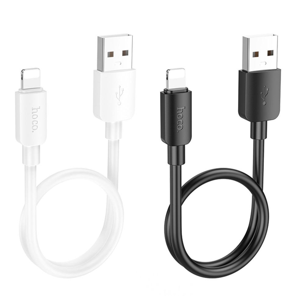 Кабель USB Hoco X96 Lightning 2.4A 0.25m Чорний