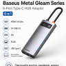 USB-хаб Baseus Metal Gleam Series 6-Port Type-C HUB Adapter (HDMI 4K 60Hz + 3×USB 3.0 + PD + RJ45)