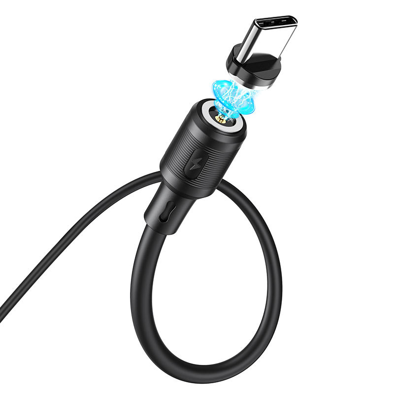 Кабель HOCO X52 USB to Type-C 3A, 1m, PVC, PVC connectors, magnetic, Black (6931474735546) Кабель HOCO X52 USB to Type-C 3A, 1m, PVC, PVC connectors, magnetic, Black (6931474735546)