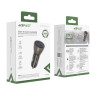 Автомобільний зарядний пристрій ACEFAST B10 metal car charger 60W (USB-C + USB-C) with digital display Black (6974316282358)