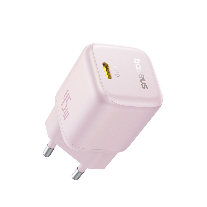 Мережевий зарядний пристрій Baseus PicoGo GaN (Type-C 45W) (колір рожевий)