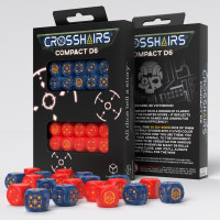 Набір кубиків Crosshairs Compact D6: Cobalt &amp; Red Dice Set