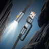 Кабель-світильник HOCO UA38C USB/Type-C to LED light adapter cable Black (6942007647755)