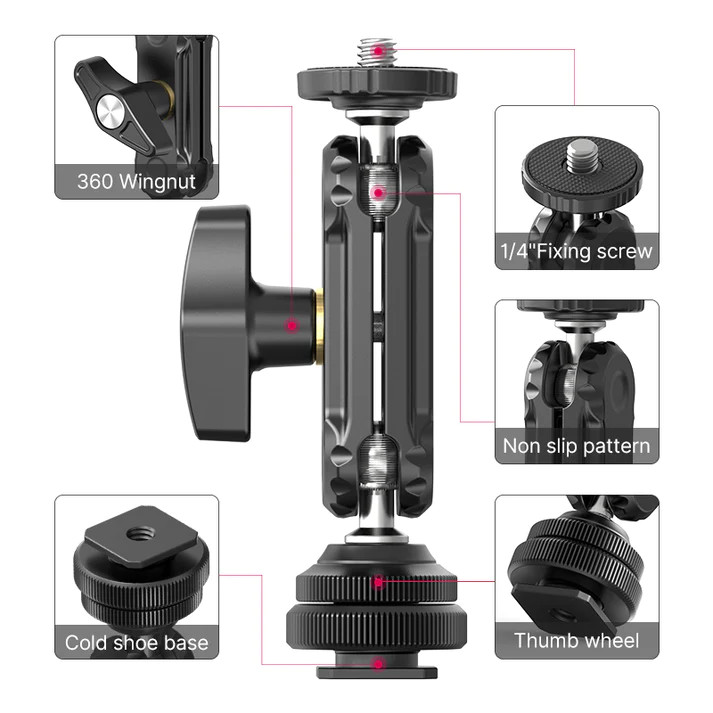 Шарнірне кріплення Ulanzi R098 Double Ball Heads with Code Shoe Mount (UV-2954 R098) (2954) Шарнірне кріплення Ulanzi R098 Double Ball Heads with Code Shoe Mount (UV-2954 R098) (2954)