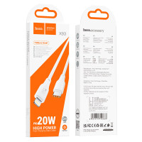 Кабель USB Hoco X93 Force PD20W Type-C to Lightning 2M Бiлий