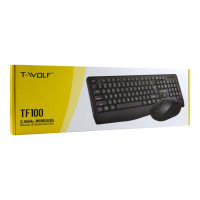 Бездротова Клавіатура і Миша TWolf TF100 М'ята упаковка Чорний