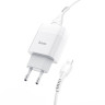 Мережевий зарядний пристрій з кабелем HOCO C73A Glorious dual port charger set (iP)(EU) White (6931474713056) Мережевий зарядний пристрій з кабелем HOCO C73A Glorious dual port charger set (iP)(EU) White (6931474713056)