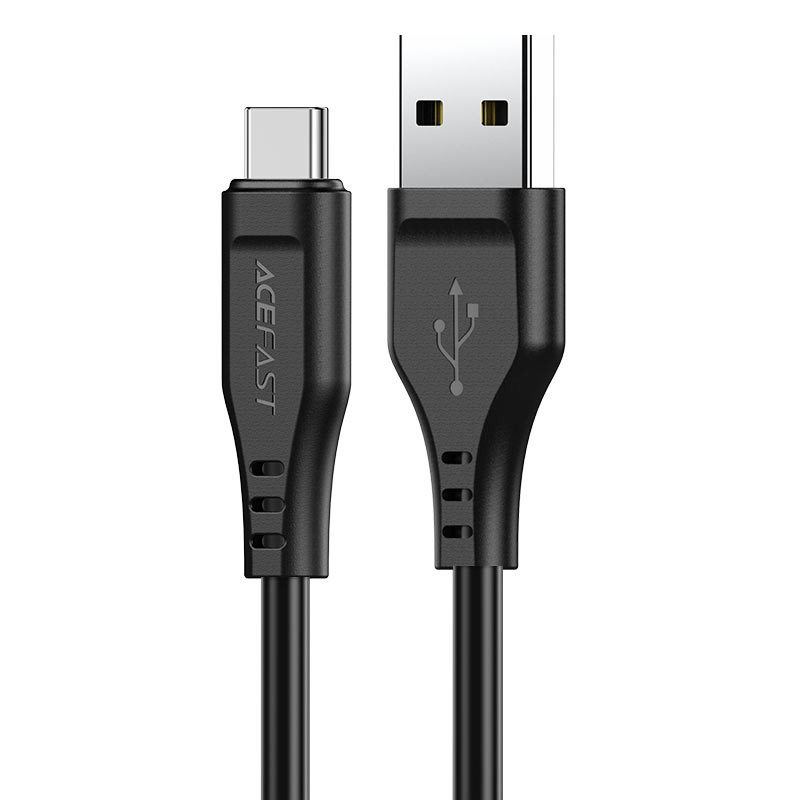 Кабель ACEFAST C3-04 USB to Type-C 3A, 1.2m, TPE, TPE connectors, Black (6974316280866)