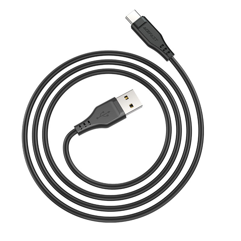 Кабель ACEFAST C3-04 USB to Type-C 3A, 1.2m, TPE, TPE connectors, Black (6974316280866) Кабель ACEFAST C3-04 USB to Type-C 3A, 1.2m, TPE, TPE connectors, Black (6974316280866)
