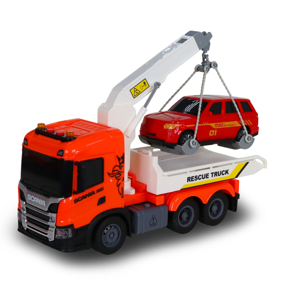 Ігровий набір серії Big Truck  -  Евакуатор Scania з машиною (світло, звук)