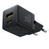 Мережевий зарядний пристрій з кабелем Baseus C+U 30W (колір чорний)