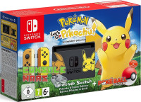 Nintendo Switch (желтый  бежевый) + Pokemon Let's Go, Pikachu!