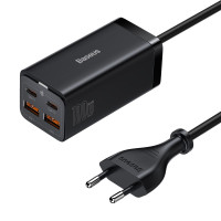 Мережевий зарядний пристрій Baseus GaN3 Pro Desktop Fast Charger 2U+2C 100W EU Black (CCGP000101)