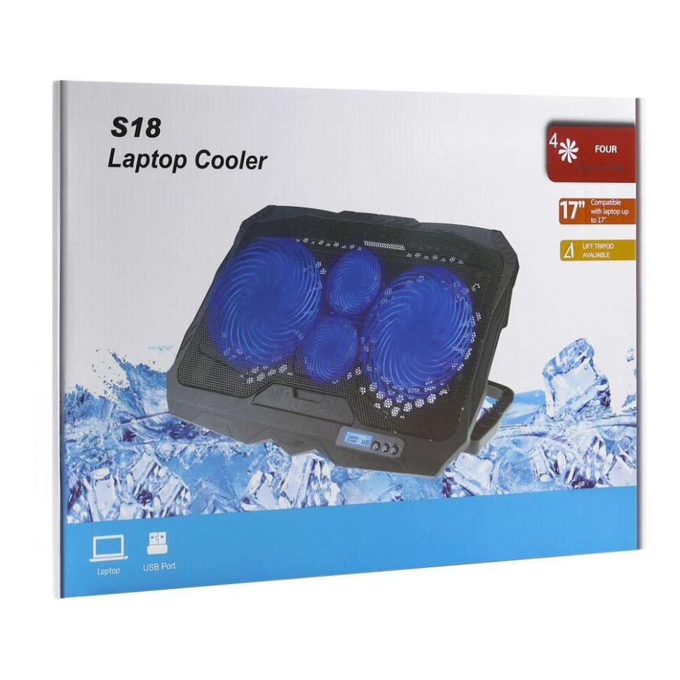 Підставка для Ноутбука Givecool S18 (with display) Чорний