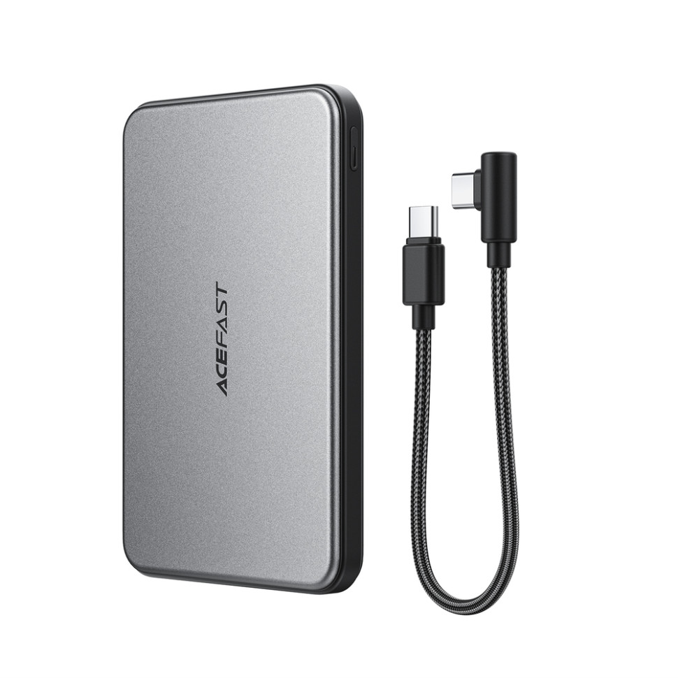 Зовнішній акумулятор ACEFAST M30-5000 PD20W magnetic fast charging power bank with cable Black (6974316286004)