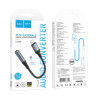 Перехідник Hoco LS36A iP to AUX 3.5mm (Female) 12cm Сірий