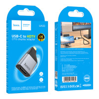 Перехідник Hoco UA33 Type-C to HDTV 4K 30Hz Сiрий