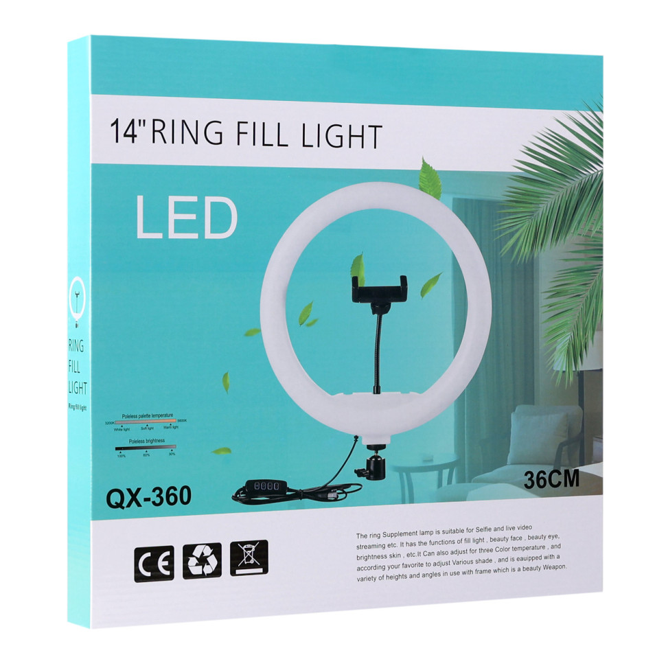 Лампа Fill Light 36cm 14" (QX-360) Чорний