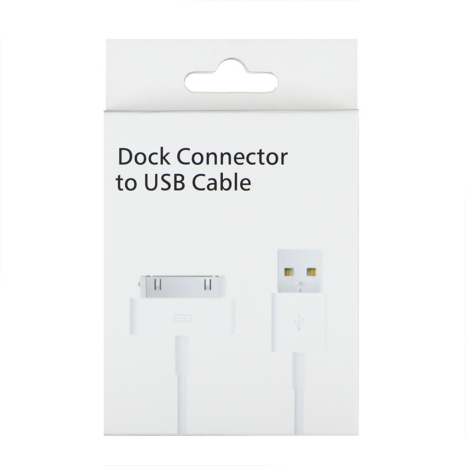 Кабель USB Iphone 4 30pin Бiлий Кабель USB Iphone 4 30pin Бiлий