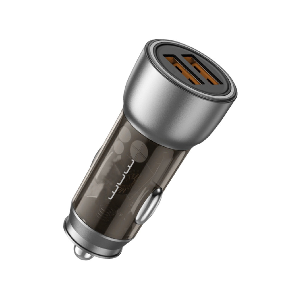 Автомобільний зарядний пристрій WUW-C201 2USB 3.1A black (6972573336814)