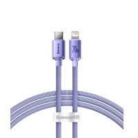 Кабель Baseus Crystal Shine зарядний кабель з Type-C на Lightning (потужність до 20W) (довжина 2 метри \ колір Purple)